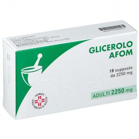 GLICEROLO AFOM%AD 18SUPP2250MG