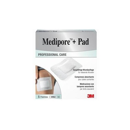 MEDIPORE+PAD MED 10X20CM 5PZ
